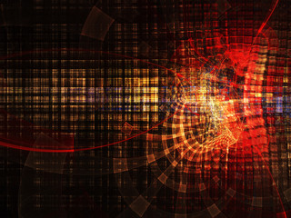 Abstract background element. Distortion of regular grid pattern. Technology glitch concept.