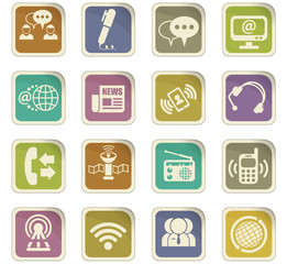 communication icon set