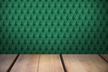 Patricks day wallpaper above table