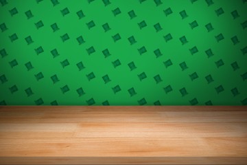 Patricks day wallpaper above table