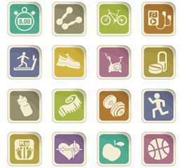 fitness icon set