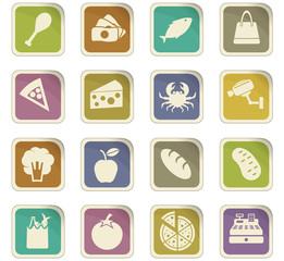 grocery store icon set