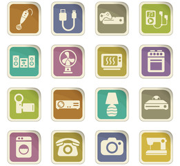 home appliances icon set