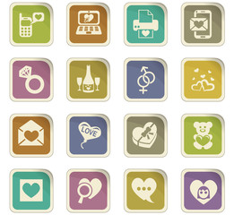 love icon set