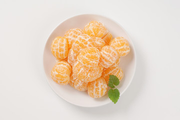 fresh peeled tangerines
