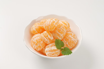 fresh peeled tangerines