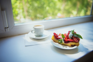 clafoutis with strawberries