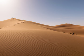Fototapeta na wymiar Dunes Erg Chebbi desert, Sahara, Merzouga, Morocco