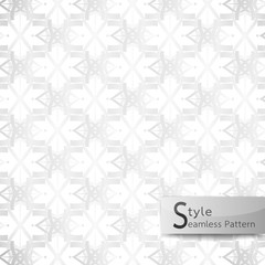 abstract seamless pattern flower  cross. white texture background