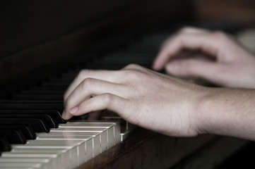 Playing the Piano Music Performance with Hands