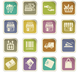shopping icon set