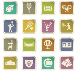 tennis icon set