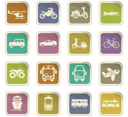 transport icon set