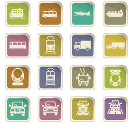 transport icon set