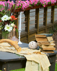 the books on the table