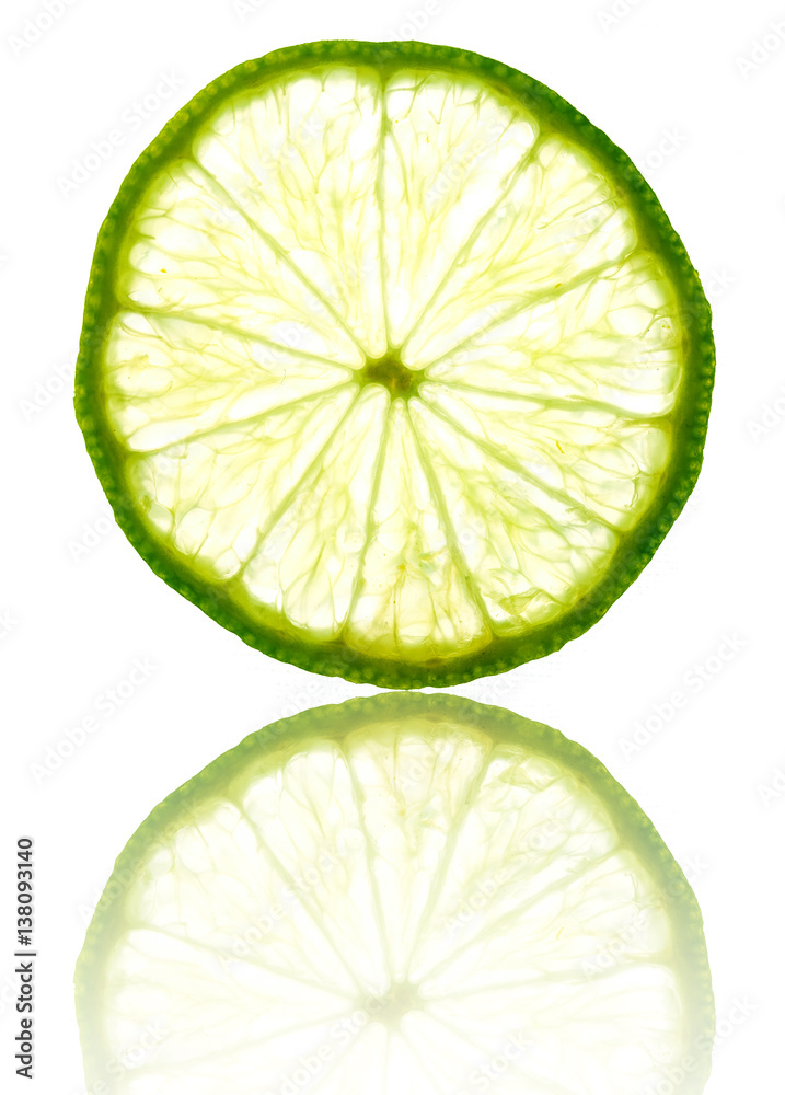 Wall mural art background from sliced limes - Wall murals