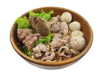 Rice noodle soup with Stewed pork