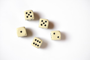 Gambling dices isolated on white background
