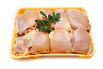 Packaged Raw Boneless Chicken Thighs