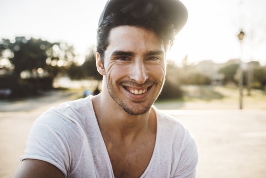 Portrait of athlete man