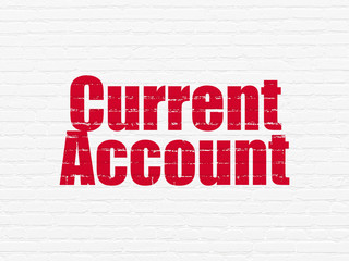 Money concept: Current Account on wall background