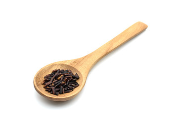 The Rice Berry on Wood Spoon.