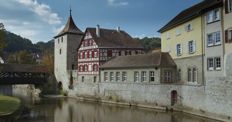 Fototapeta na wymiar Schwäbisch Hall, historic City, Swabia, Germany, Sep 2016