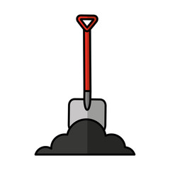 shovel construction isolated icon vector illustration design