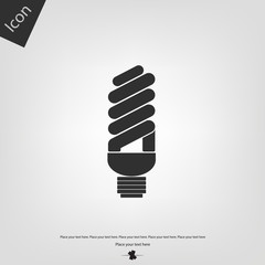 Eco bulb vector icon