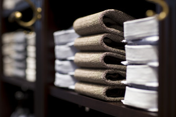 Men's sweaters in the department store.