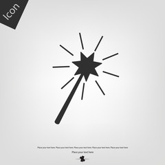 Magic wand vector icon