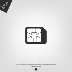 Mini SIM card vector icon