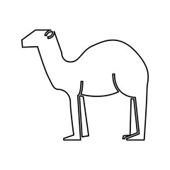 manger camel figure silhouette icon vector illustration design