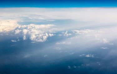 Fototapeta na wymiar Clouds seen from top