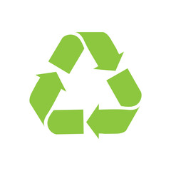 Recycle sign vector icon