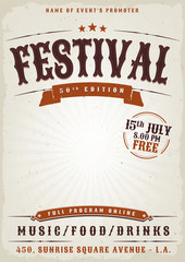 Music Festival Grunge Poster