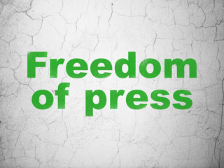 Political concept: Freedom Of Press on wall background