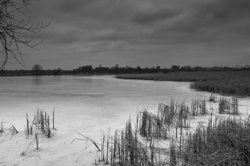 Winter lake in Bila Tserkva