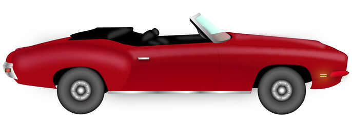 Naklejka premium Red Convertible Car