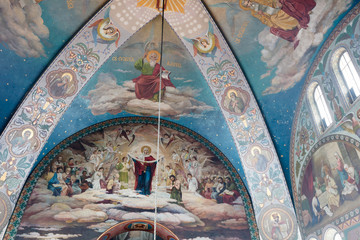 Obraz premium Cathedral of St. Nicholas of the Convent of the Patronage of the Mother of God in Kiev