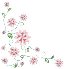 Spring greeting card template.