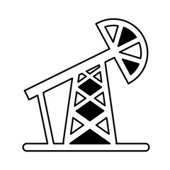 Naklejka premium refinery plant tower icon vector illustration design
