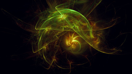  3D rendering abstract fractal light background