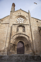 Fototapeta na wymiar Old Romanesque Cathedral of Plasencia