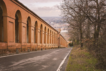 Fototapeta na wymiar Bologna covered portico