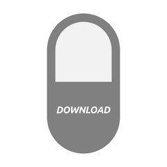 Isolated pill with    the text DOWNLOAD