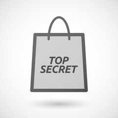 Isolated shopping bag with    the text TOP SECRET