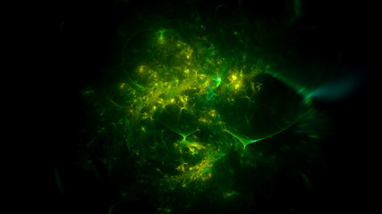  3D rendering abstract fractal light background