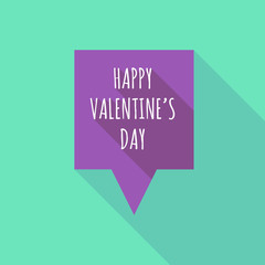Long shadow tooltip with    the text HAPPY VALENTINES DAY