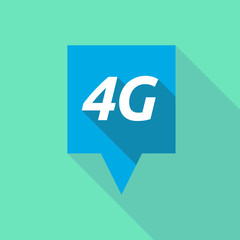 Long shadow tooltip with    the text 4G